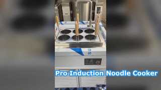 Cozinha de macarrão de indução ocidental com armário